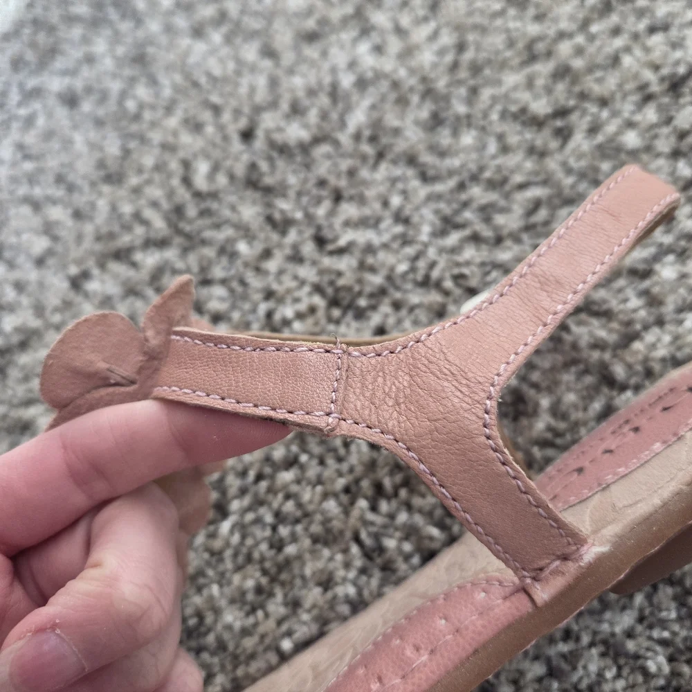 B.O.C.‎ Women's BOC Born Concept Dusty Pink Thong Leather Flower Sandals Size 8 - Picture 9 of 9